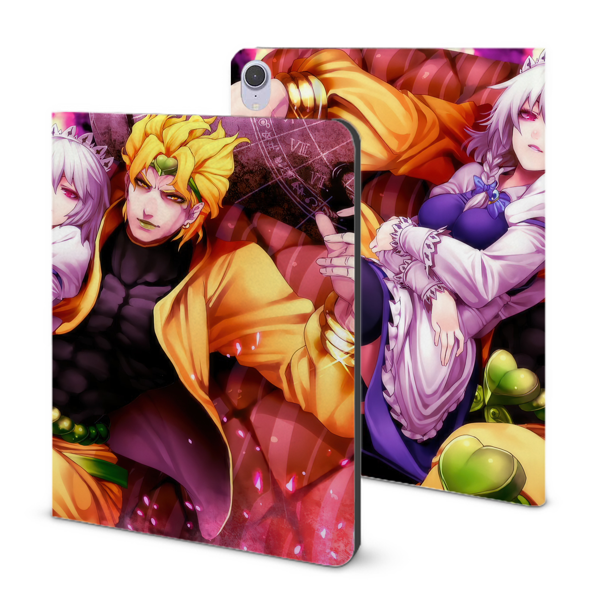 （画像用） ジョジョの奇妙な冒険 JoJo's Bizarre Adventure IPad ケース ブック型 PUレザー TPU 耐衝撃 軽量 薄型 ペン収納なし 全面保護 IPad 各モデル対応